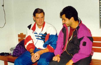 With Glen Hoddle in 'designer' shell suits! - Click to enlarge