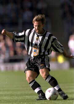 Beresford playing for Newcastle United